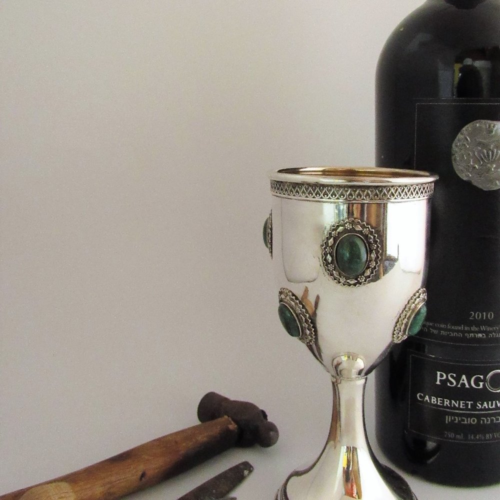 Handcrafted Sterling Silver Kiddush Cup | Timeless Heirloom Shabbat Wine Goblet